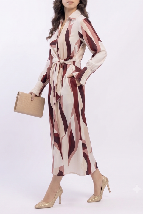 Belted Button Down Dress — alternate view