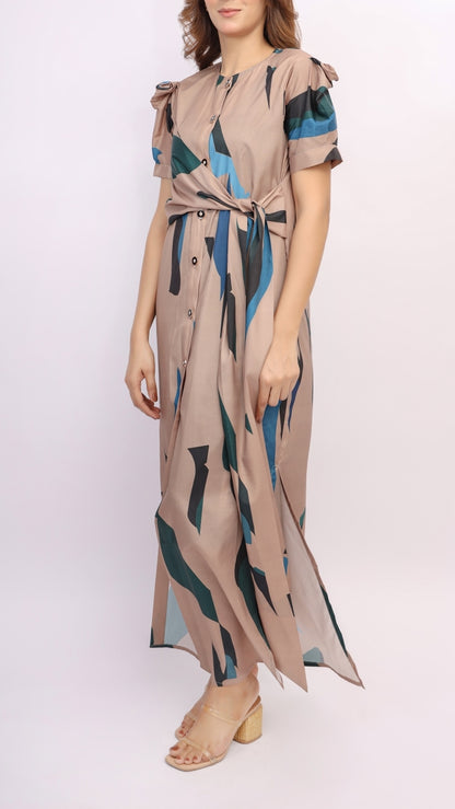 Printed Knot  Dress