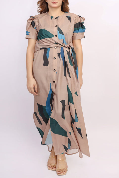 Printed Knot  Dress — alternate view