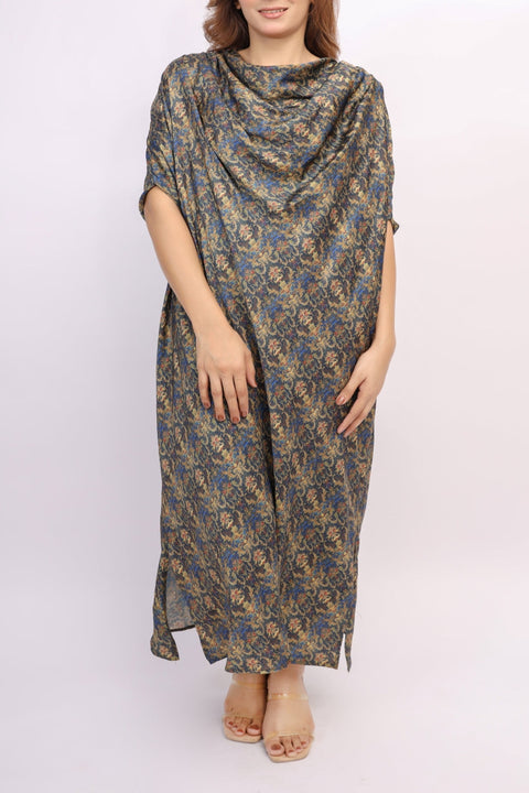 Woman wearing a floral patterned dress on a white background — Ecko Apparel