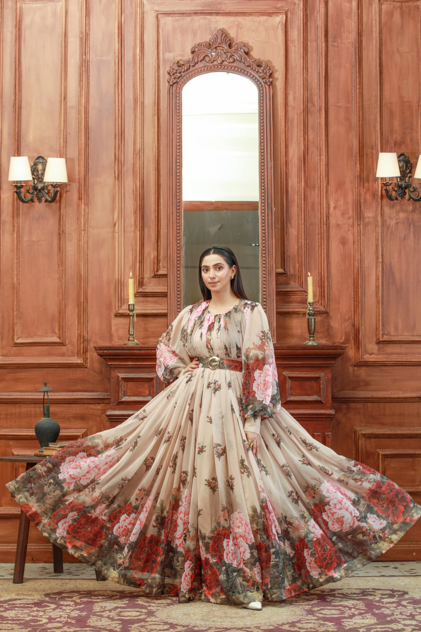 Floral Pleated Dress