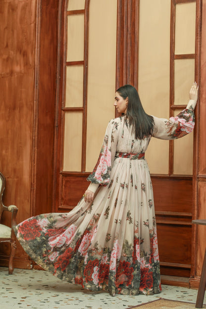 Floral Pleated Dress