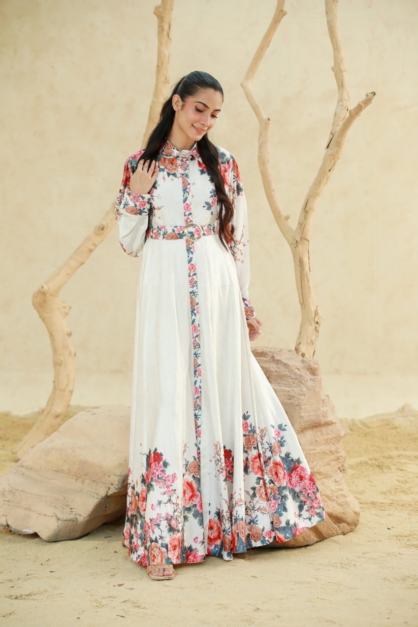 Floral Pleat Dress