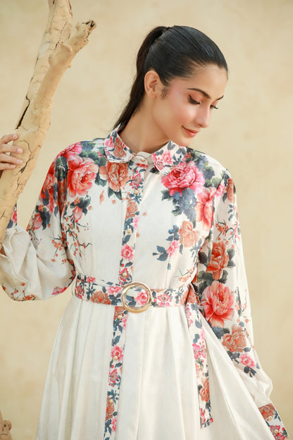 Floral Pleat Dress