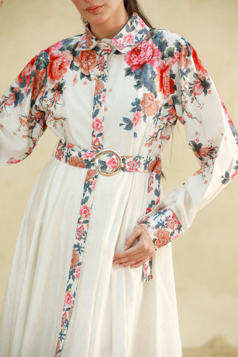 Floral Pleat Dress