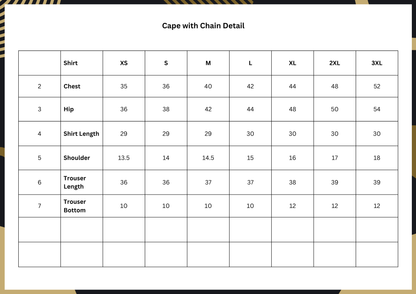Cape with chain detail