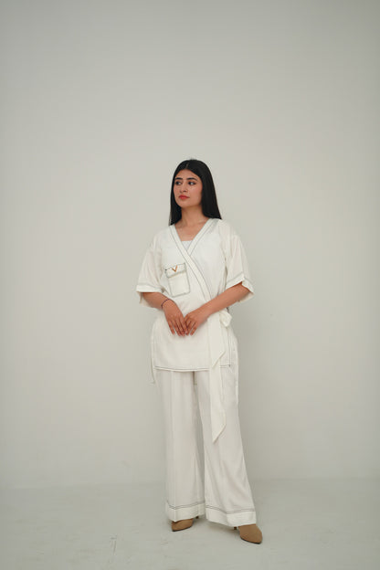 Stitched Kimono Set