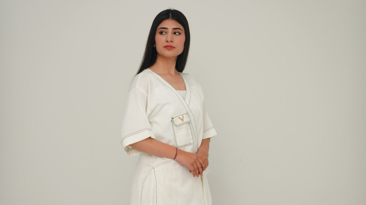 Stitched Kimono Set