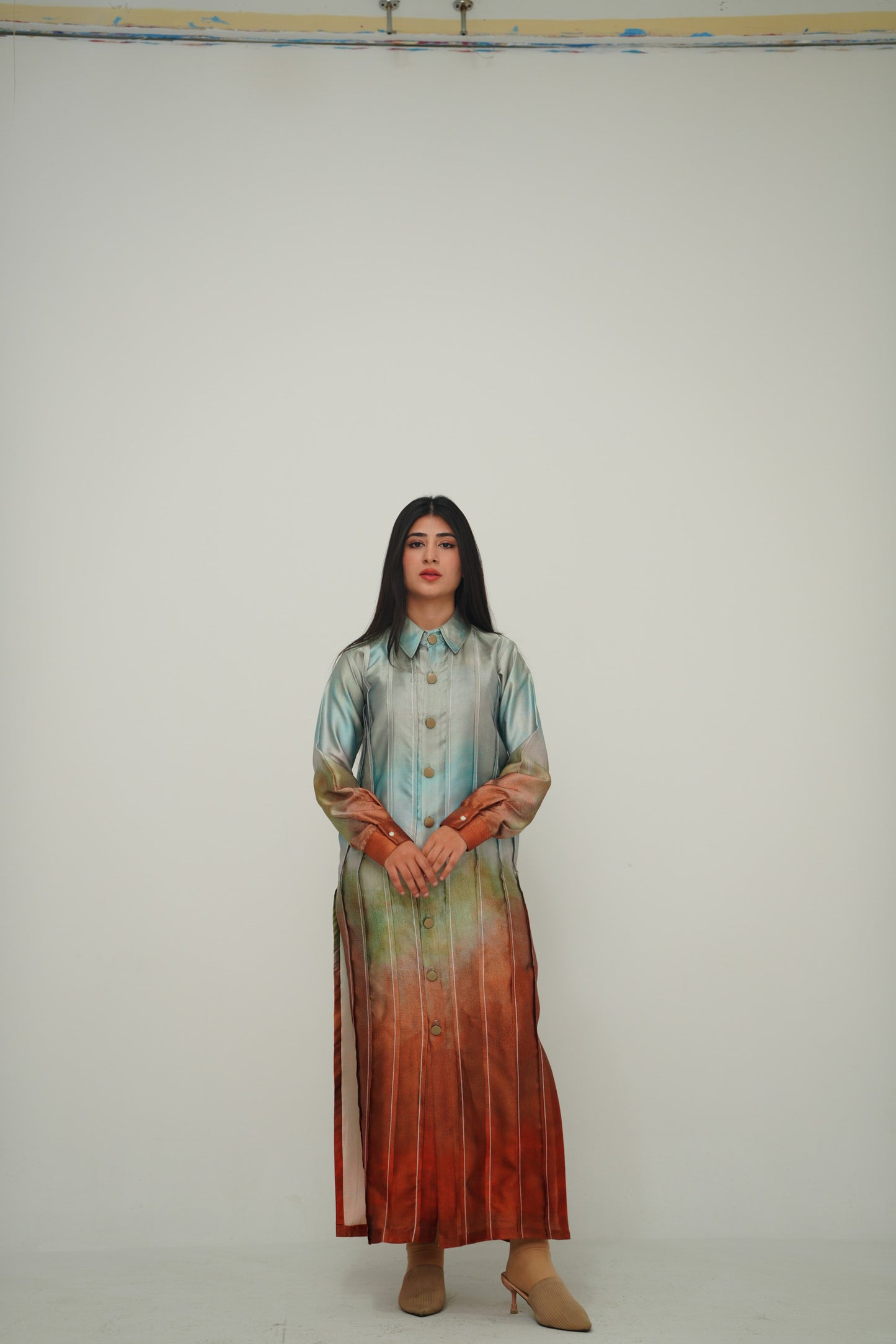 Sublimation Print Button Down Dress