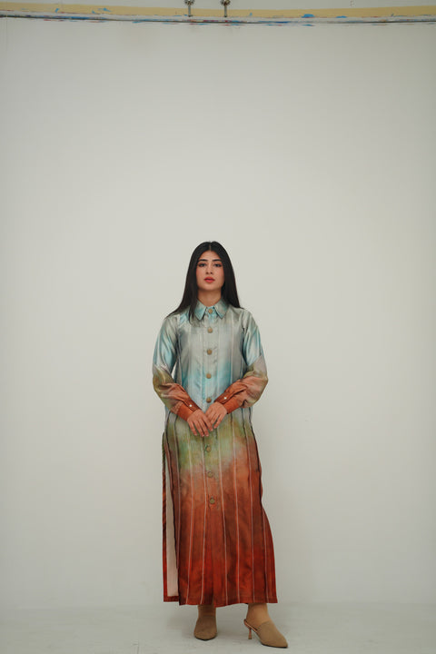 Sublimation Print Button Down Dress — Ecko Apparel