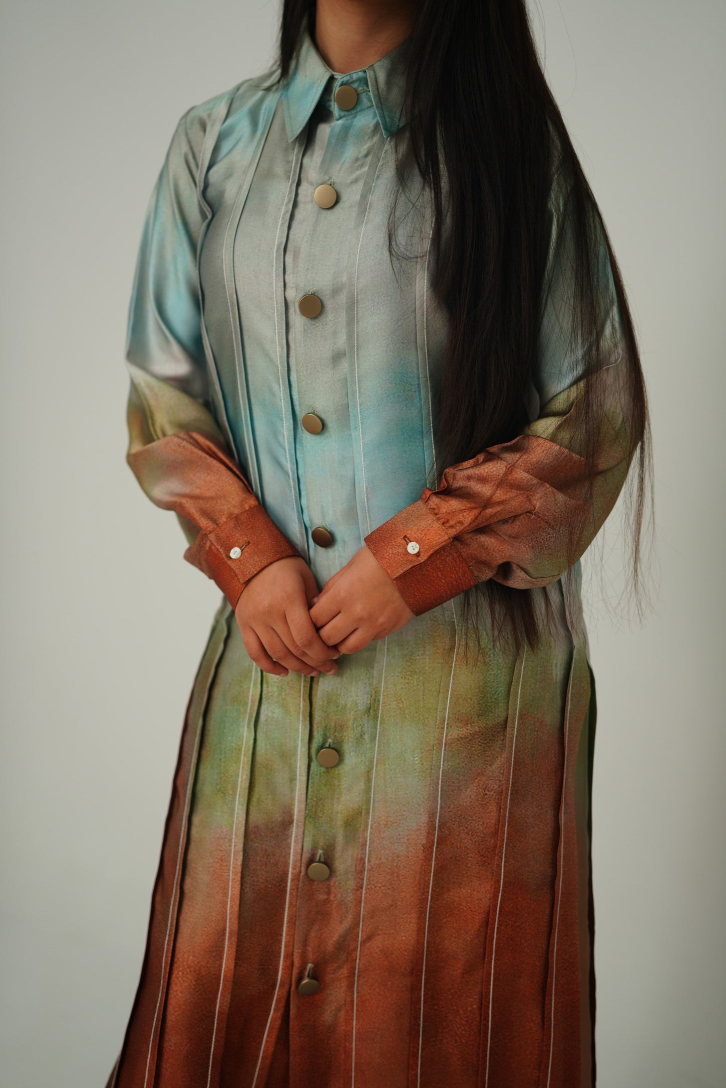 Sublimation Print Button Down Dress