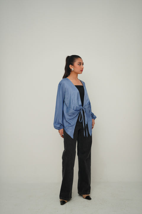 Pleated Tie Top — alternate view