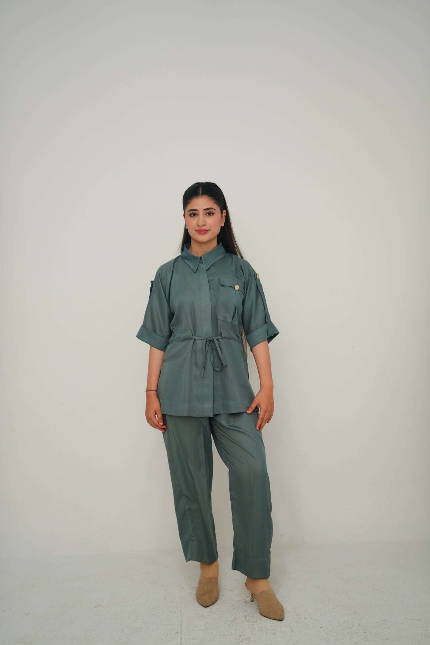 Pure Cotton Button Down Set