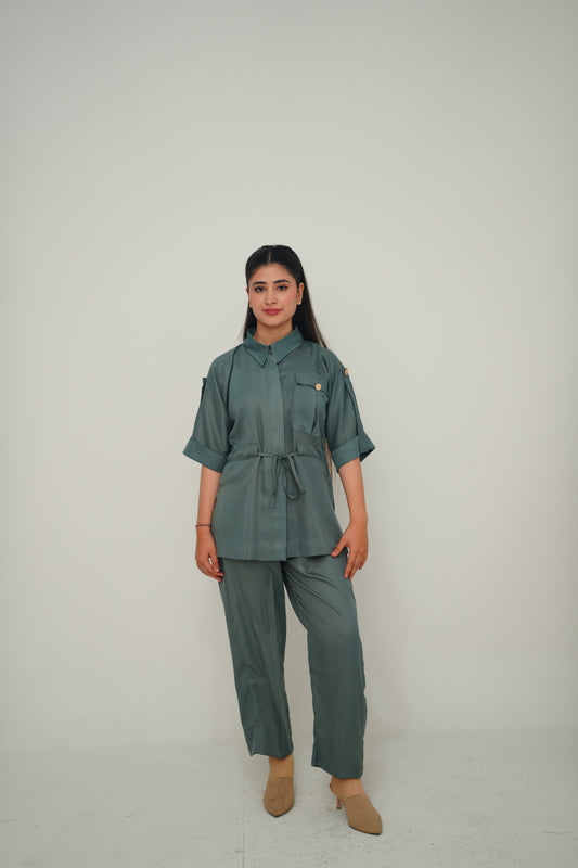 Pure Cotton Button Down Set