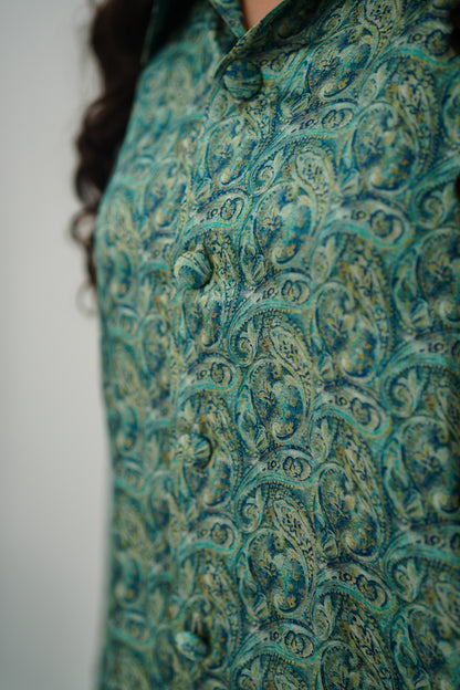 Printed Button Down Dress