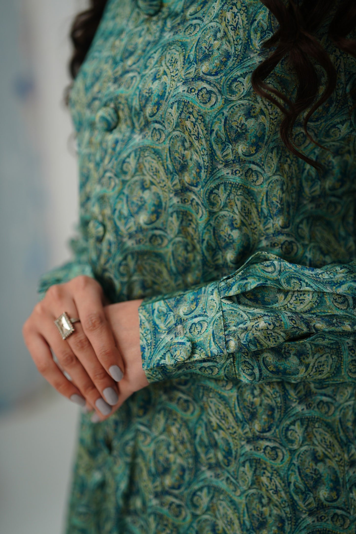 Printed Button Down Dress