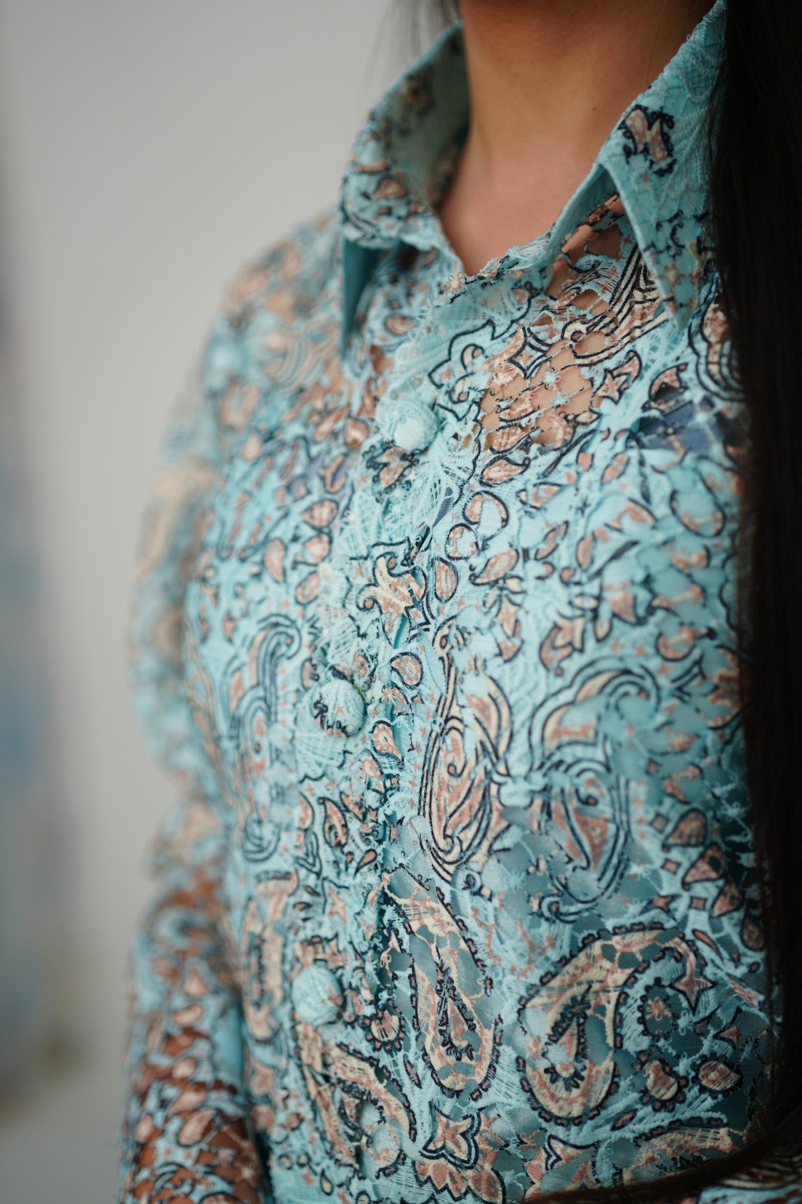 Embraided cut out Shirt