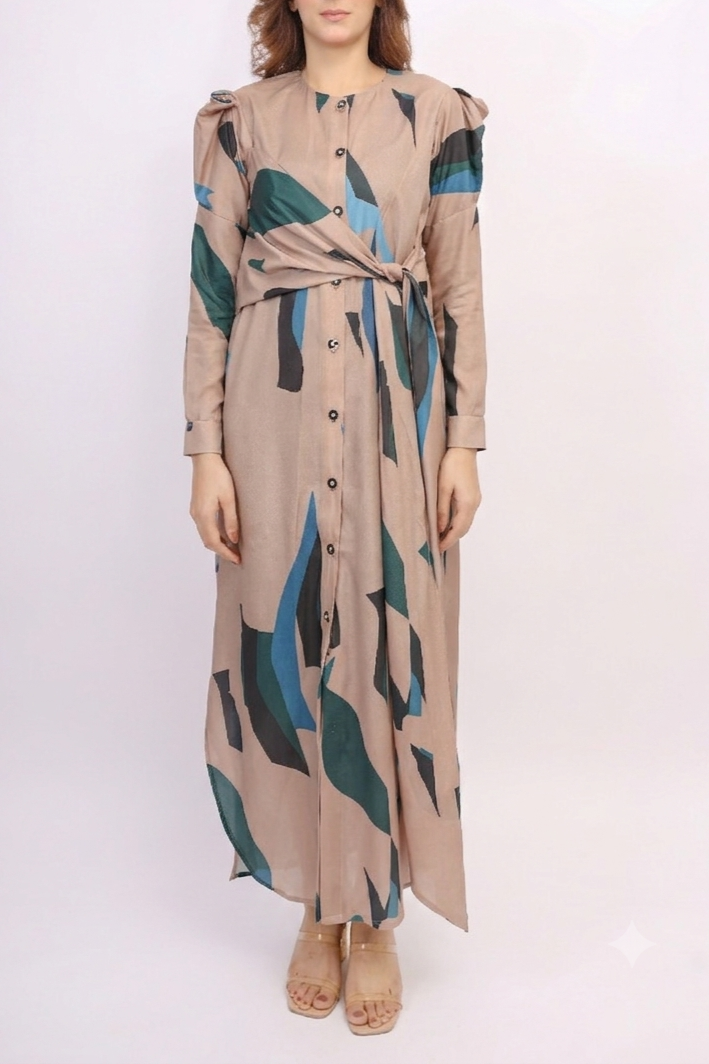 Printed Knot  Dress