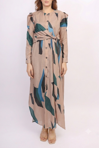 Printed Knot  Dress