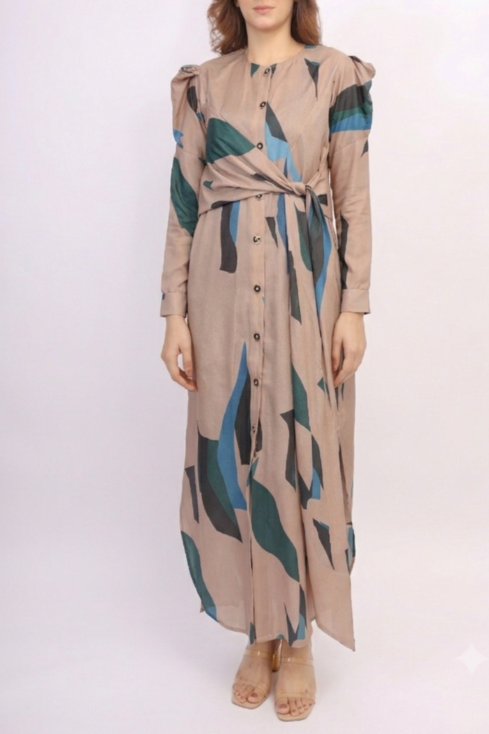 Printed Knot  Dress