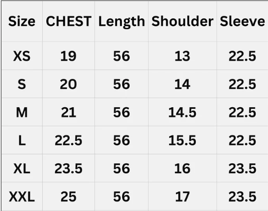 Bird Cage Kaftan size guide