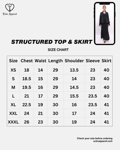Structured Top & Skirt