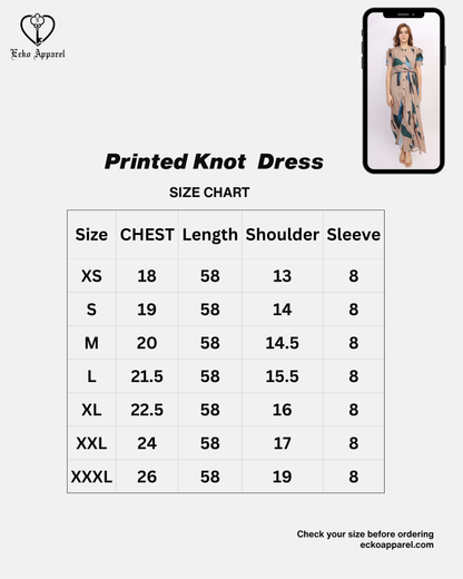 Printed Knot  Dress