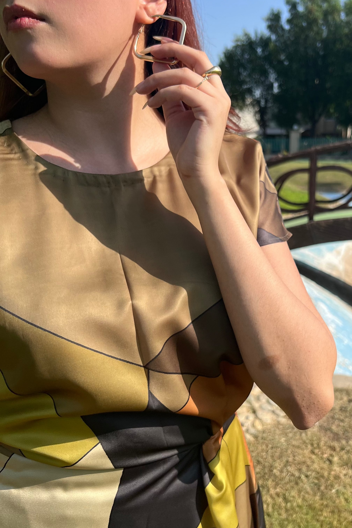 Asymmetrical Print Dress