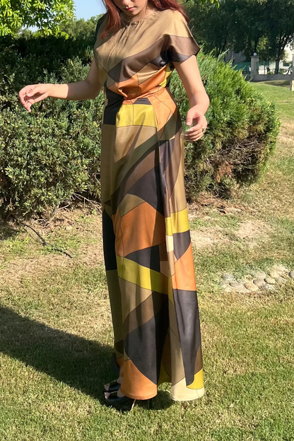 Asymmetrical Print Dress
