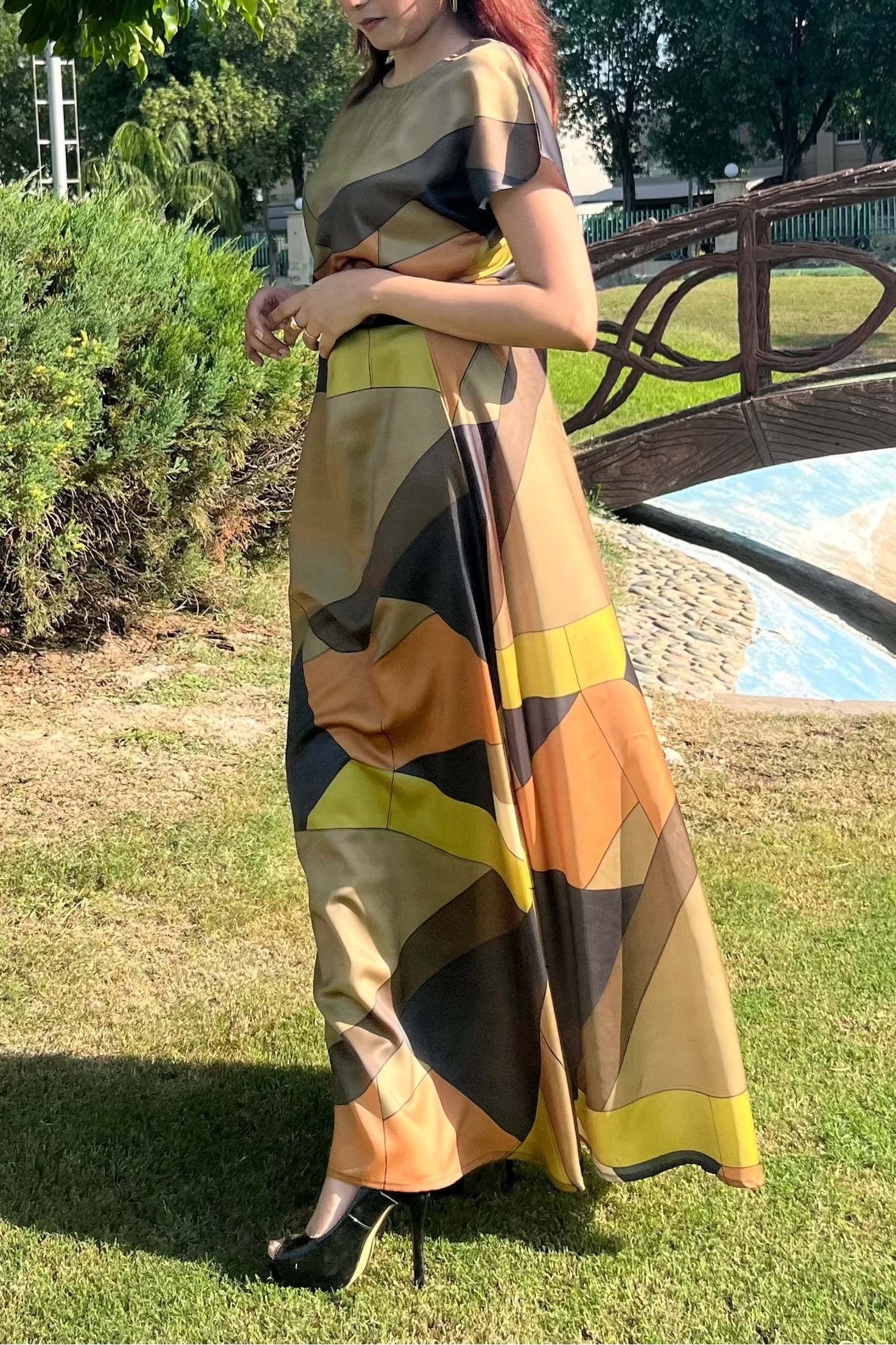 Asymmetrical Print Dress